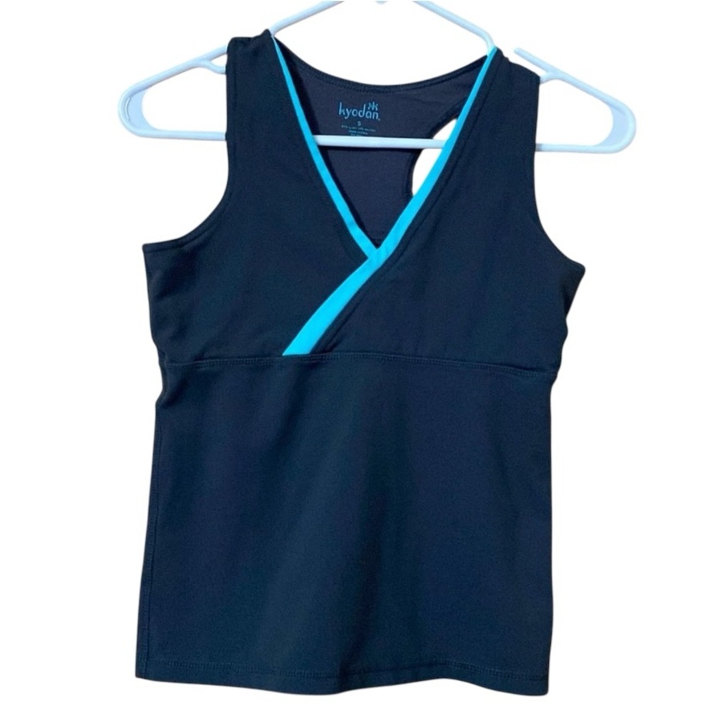 Kyodan Athletic Tank Top Gray Turquoise Small